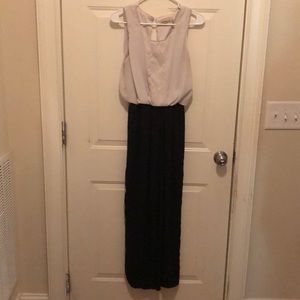 Formal black and white jumpsuit